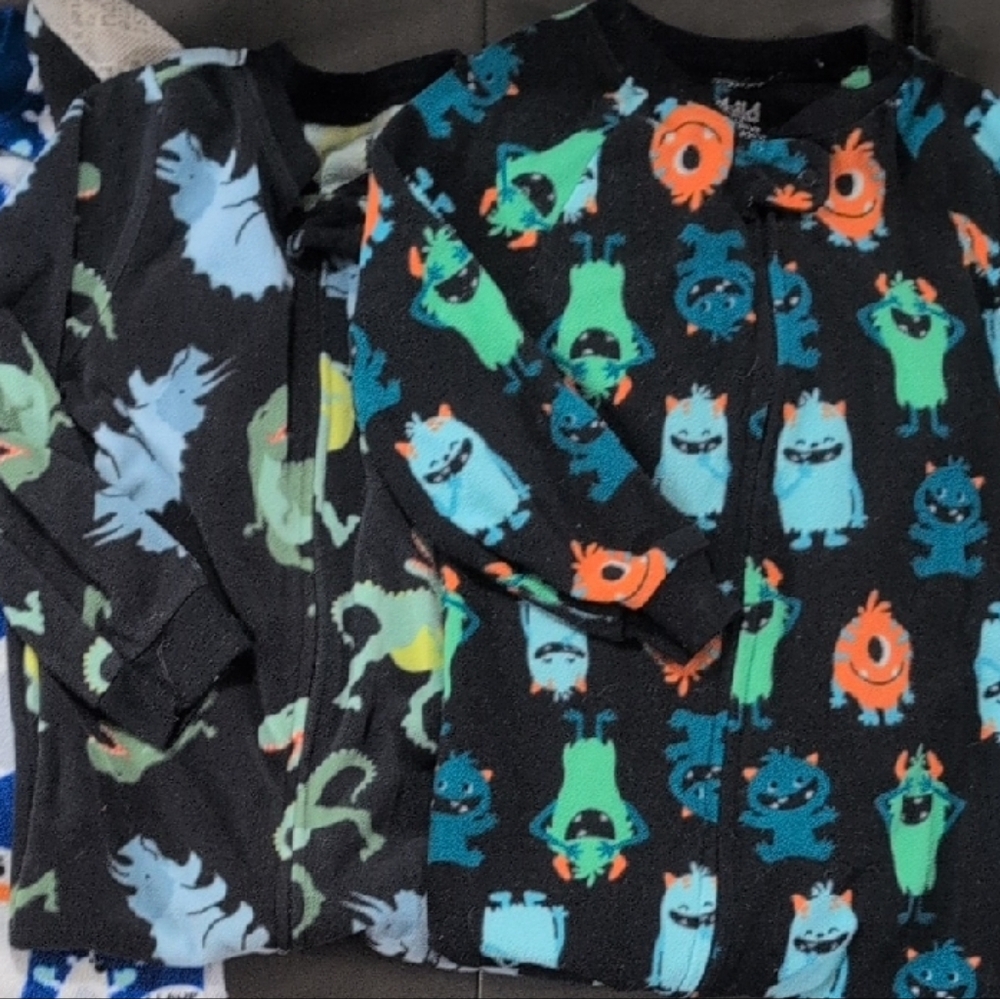 Carter's Monster Pajama Set - Black, Blue, Green, Orange